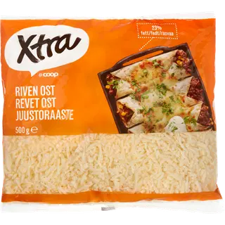 Xtra riivitud juust 23% rasva 500g