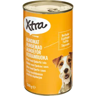 X-tra konserv koertele linnulihaga 1240 g