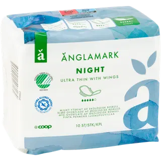 Änglamark hügieeniside night ultra thin 10tk