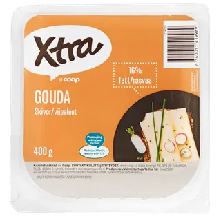 Xtra Gouda viilutatud juust 16%, 400 g