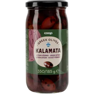 Coop kivideta kalamata oliivid 350/185g