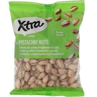 Xtra pistaatsiapähklid, röstitud ja soolatud 300g