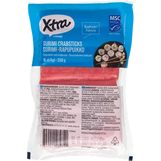Xtra Külmutatud Surimi Pulgad 250 g