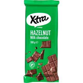 X-tra purustatud metsapähklitega piimašokolaad 100 g