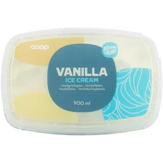 Coop Vaniljejäätis 900 ml/450 g