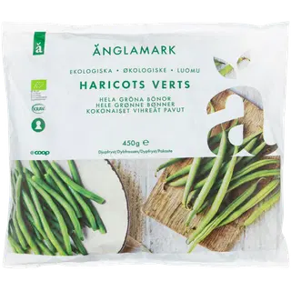 Änglamark Ökoloogilised Terved Rohelised Aedoad 450 g