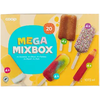 Coop Jäätis Mega Mixbox 20 tk, 1072 ml