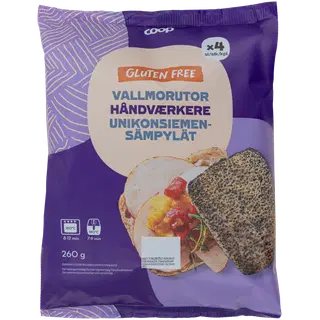 Coop külmutatud gluteenivabad palaleivad mooniseemnetega 4 tk 260 g