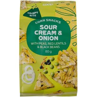 Coop Triangle maisisnäkid hapukoore- ja sibulamaitselised 80g
