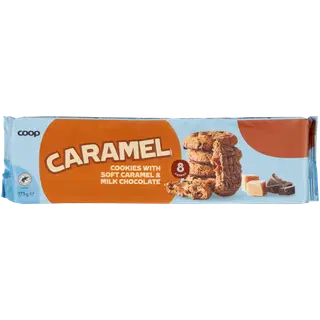 Coop pehme karamelli ja piimašokolaadiga küpsised 170g