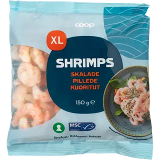CoopSsuured Kooritud Krevetid 150 g