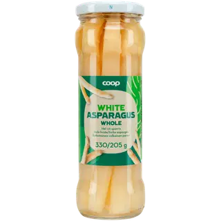 Coop valged sparglid soolvees 330/205g