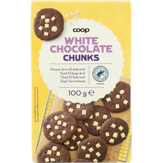 Coop valge shokolaadi tükid 100g küpsetamiseks