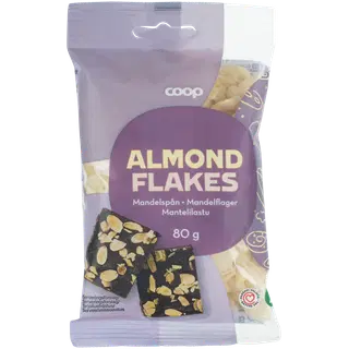 Coop blanšeeritud mandlilaastud 80g