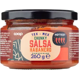 Coop salsakaste hottest habanero 260 g