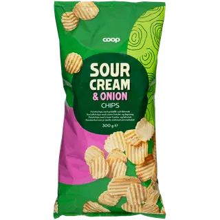 COOP Kartulikrõpsud hapukoore&sibula 300g