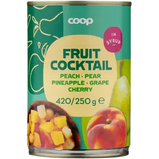 Coop puuviljakokteil suhkruleemes 420/250g