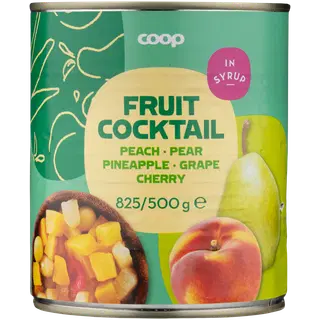 Coop puuviljakokteil suhkruleemes 825/500g