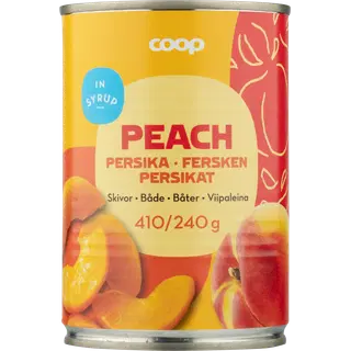 Coop virsikuviilud suhkruleemes 410/240g