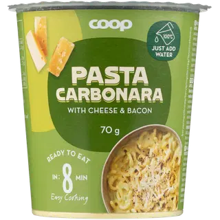 Coop pasta carbonara juustu ja peekoniga 70 g