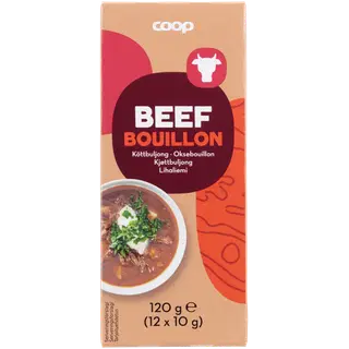 Coop loomalihapuljongikuubik 12 tk (10 g), 120 g