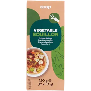 Coop köögiviljapuljongikuubik 12 tk (10 g), 120 g