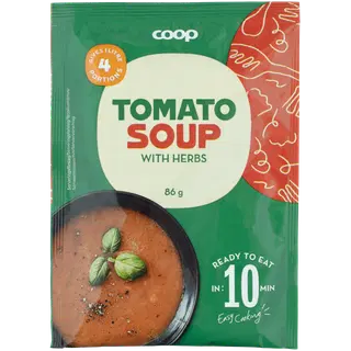 Coop tomatisupi koostisosad 86 g