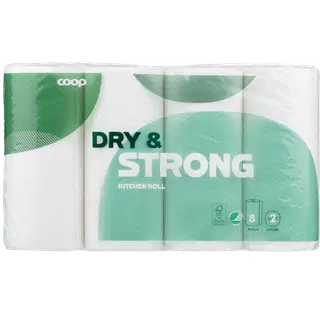 Majapidamispaber Coop Dry&Strong 2-kihil 8tk
