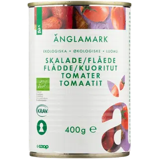 Änglamark ökoloogilised kooritud tomatid tomatimahlas 400g