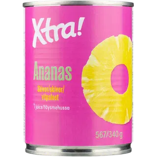 Xtra ananassiviilud ananassimahlas 567/340g