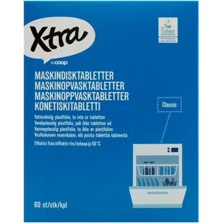 Nõudepesumasina tabletid Xtra 60tk