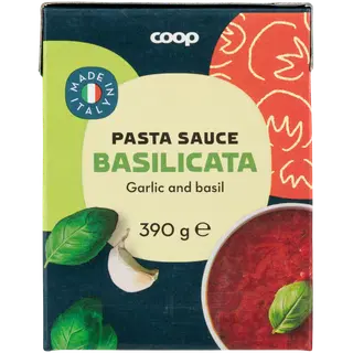 Coop tomatikaste küüslaugu ja basiilikuga 390g