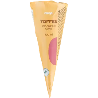 Coop Toffee koonusjäätis 69 g/120 ml