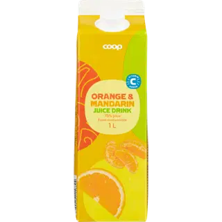 Coop apelsini-mandariinimahl 80% 1L