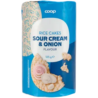 Coop hapukoore- ja sibulamaitselised riisigaletid 125g