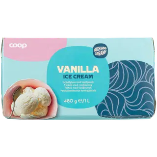 Coop Vanillijäätis 1l/ 480 g
