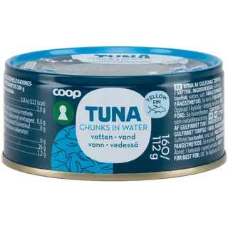 Coop kulduim-tuunikala tükid vees 160/112g