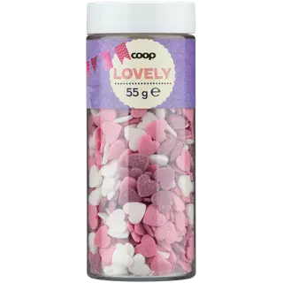 Coop lovely südamekujulised suhkruhelbed, 55 g