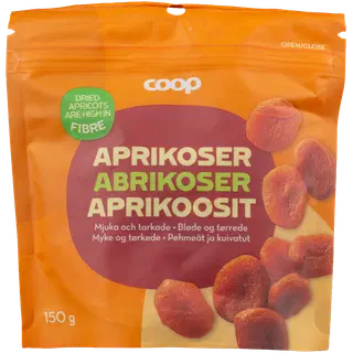 Coop kuivatatud aprikoosid 150g