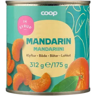 Coop mandariiniviilud suhkruleemes 312/175g