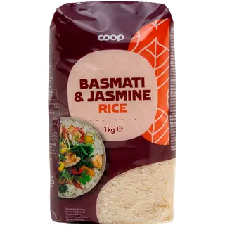 Coop basmati ja jasmiiniriis 1kg