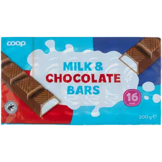 COOP Piimašokolaadi batoonid 200g 16tk