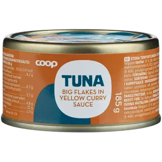 Coop suured tuunikalatükid karrikastmes msc 185g