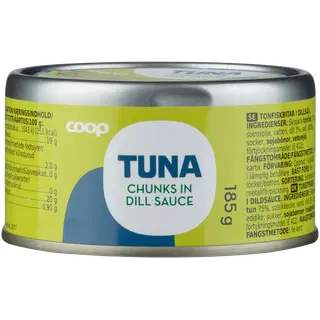 Coop tuunikalatükid tillikastmes msc 185g