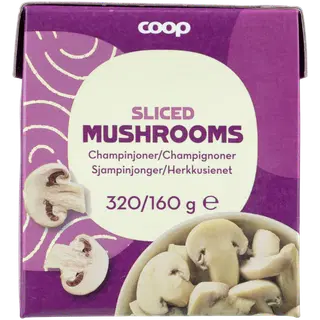 Coop šampinjoniviilud soolvees 320/160g