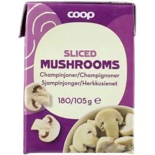Coop viilutatud šampinjonid soolvees 180 g/105 g