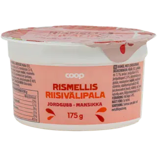 Coop Riisivahepala maasikaga, 175 g