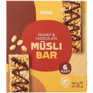 Coop müsli batoon šokolaadi-pähkli 6 tk 150g
