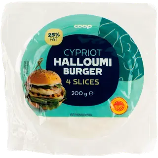 Coop küprosepärane halloumiburger 200g, 4 viilu