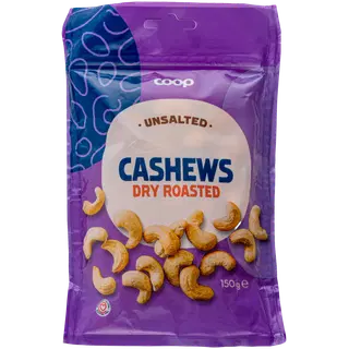Coop röstitud ja soolata india pähklid 150g